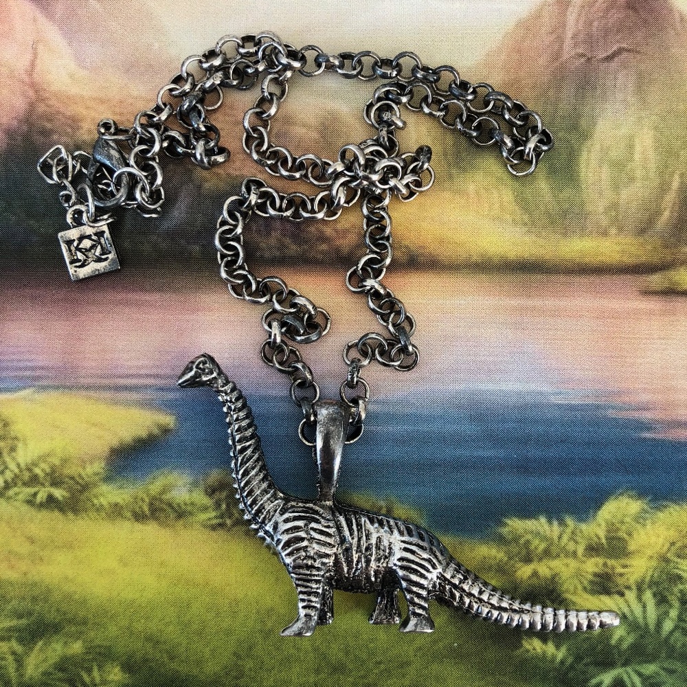 Brontosaurus Necklace Jurassic Jewelry Dinosaur